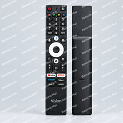Two remote controls from Remote Hut on a gray background