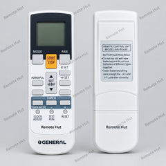 Two remote controls on a wooden surface with 'Remote Hut' branding.