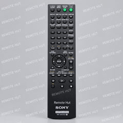 Sony remote control with 'Remote Hut' branding in a kitchen setting