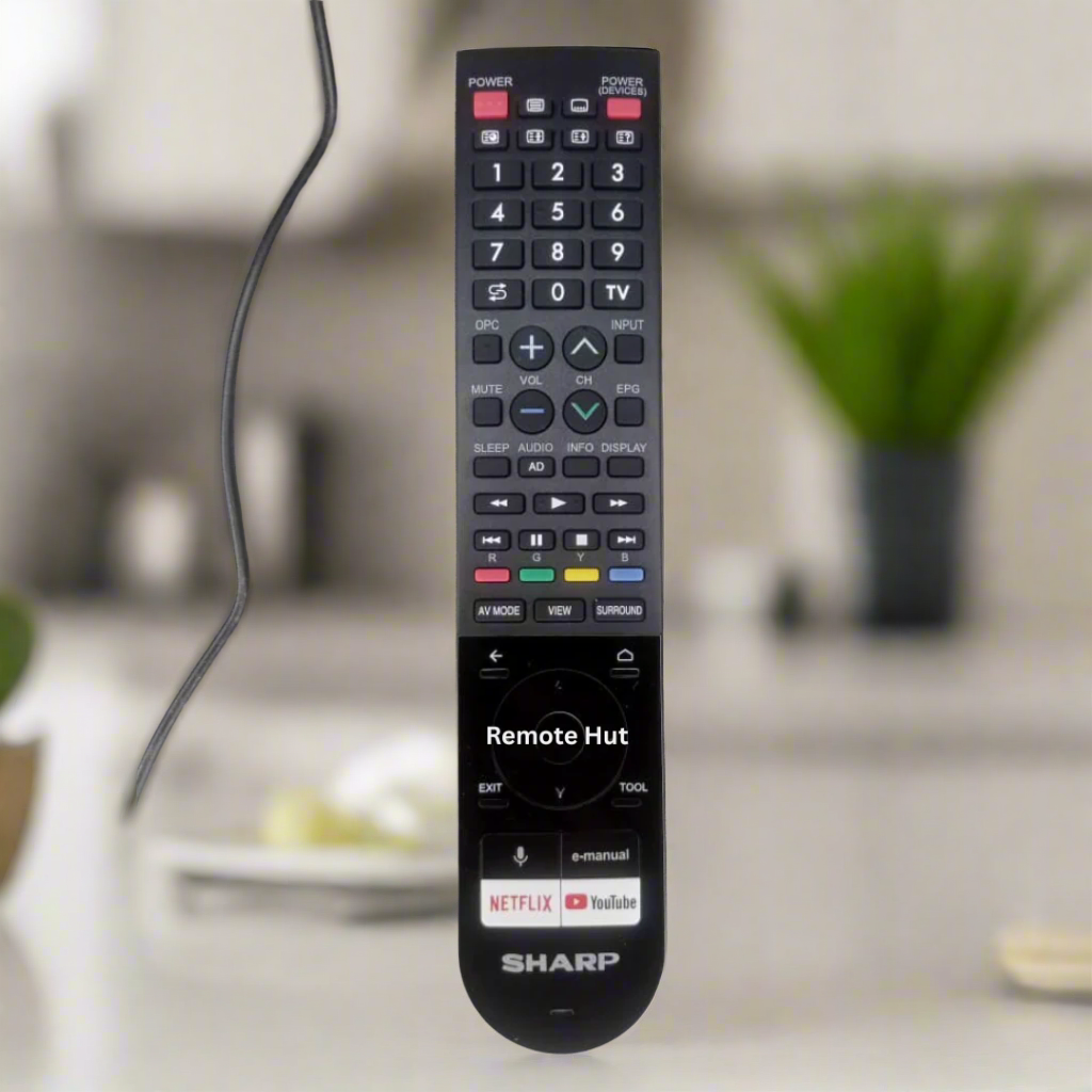 Sharp Smart Voice TV Remote Control | TIZOQ Remote Control Compatible for No.4T-C50AL1X (RRMCGB238WJN1)