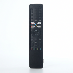 Black remote control with 'Remote Hut' branding on a white background