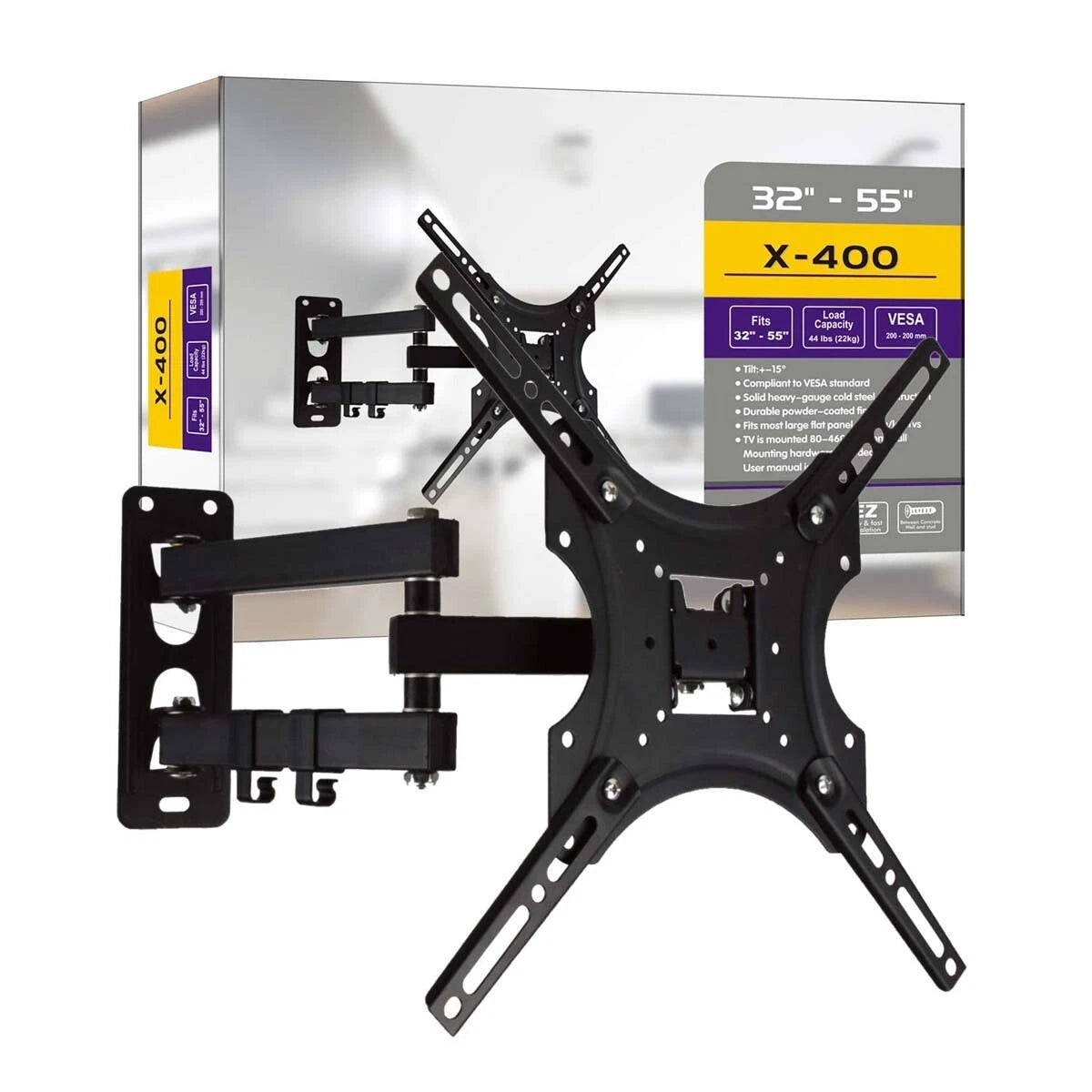 TV Wall Bracket Mount 17-55" Swivel \ Tilt Full Motion for LED\Plasma Television